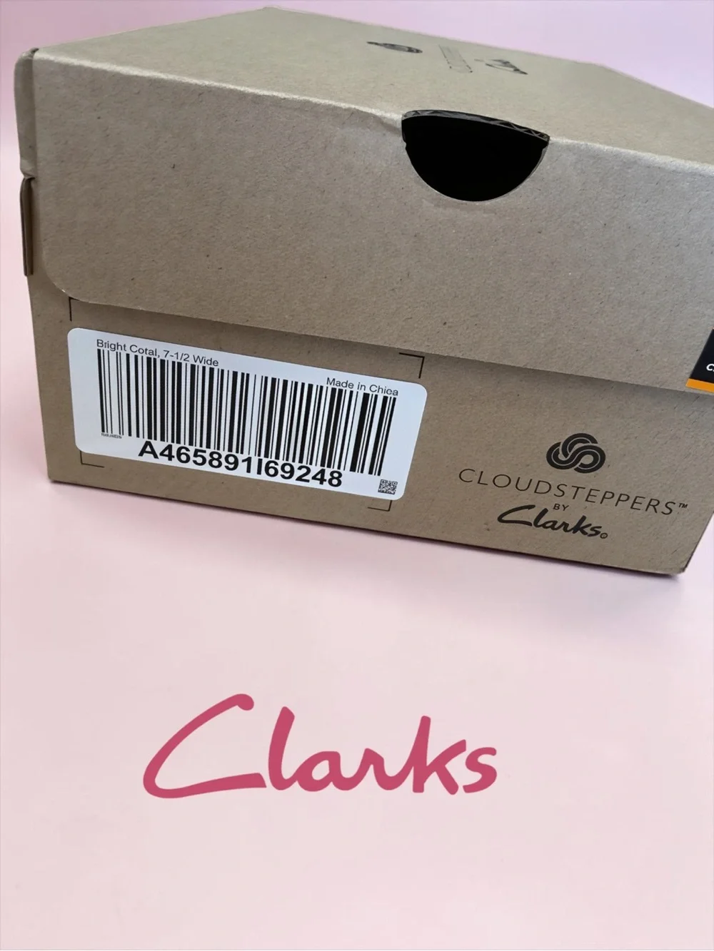 NIB Clarks Cloudsteppers Breeze Step Loafers Bright Coral Women's 7.5W